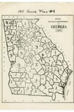 Map of the counties of Georgia. Written on recto: 195 House Plan #4.