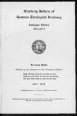 Quarterly Bulletin of Gammon Theological Seminary Catalogue Edition 1914-1915