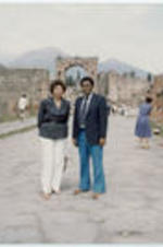 Joseph and Evelyn Lowery are shown posing for a picture during their trip to Italy.