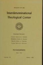 Bulletin of the Interdenominational Theological Center Vol. 7, March 1966