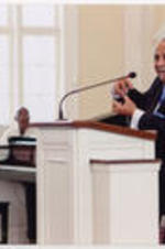 Reverend Dr. Joseph E. Lowery speaks during a worship service at Providence Missionary Baptist Church in Atlanta, Georgia