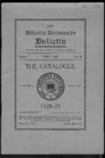 The Atlanta University Bulletin (catalogue), s. II no. 80:1928-29