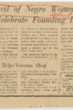 "Council of Negro Women to Celebrate Founding Dec. 14" article on Dr. Dorothy Boulding Ferebee Detroit luncheon to celebrate the founding of the National Council of Negro Women. 1 page.