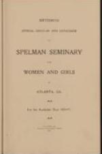 Catalog of Spelman Seminary 1896-1897