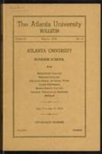 The Atlanta University Bulletin (catalogue), s. III no. 21: Summer School, March 1938