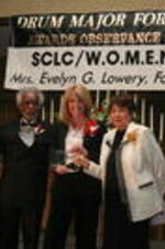 Audrey Peterman, Frank Peterman, Laura Turner Seydel, and Evelyn G. Lowery pose for a photo at the 30th Annual SCLC/W.O.M.E.N. Drum Major for Justice Awards Dinner.
