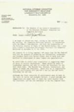 Memorandum discussing a Women's Leadership Development Institute for Community Relations in 1965. 1 page.