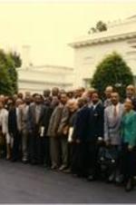 A group portrait of the President's Advisors on HBCUs.