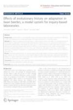 Effects of Evolutionary History on Adaptation in Bean Beetles, a Model System for Inquiry-based Laboratories