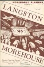 Event program for Alumnus homecoming consisting of home-coming events and football game between Morehouse College and Langston.
