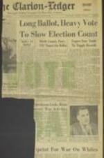 Newspaper clippings describing election troubles and results for Mississippi. 6 pages.