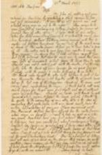 A letter to Seth Thompson from John Brown regarding land owned by the two. 2 pages.