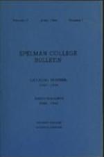 Spelman College Bulletin 1943-1944