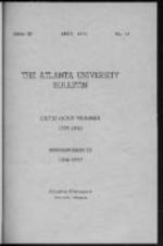The Atlanta University Bulletin (catalogue), s. III no. 14:1935-1936; Announcements 1936-1937