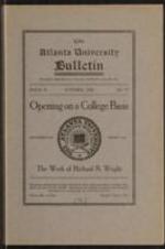 The Atlanta University Bulletin (newsletter), s. II no. 77: Opeing on a College Basis, October 1928