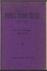 Morris Brown College Catalog 1938-1939