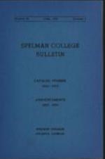 Spelman College Bulletin 1954-1955