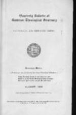 Quarterly Bulletin of Gammon Theological Seminary: Inauguration and Dedication Edition 1916