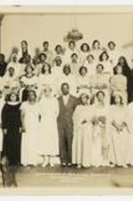 Men and women in costume for a play. Written on recto: Great Women of the Bible &amp; Play Presented by M.Z.A.M.E. Church, Sept 16th 1937.