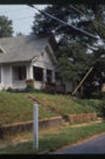 A historic Atlanta home. Text from slide presentation: that a turbulent chapter of Atlanta's history was written here as Blacks sought new housing opportunities equal to their emerging middle-class status.