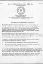 A "Statement of Recommitment to Struggle" by the National Baptist Convention, USA, Inc., to recommit themselves to the struggle for civil and human rights. 2 pages.