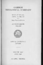 Gammon Theological Seminary Bulletin:  Schools of Theology, Missions and Bible Training Announcements 1928-1929 Annual Catalogue 1927-1928, Vol. XLV