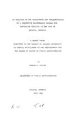 An analysis of the development and implementation of a preventive maintenance program for sanitation vehicles in the city of Atlanta, Georgia, 1981