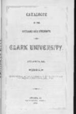 Catalogue of the Officers and Students of Clark University, 1884-1885