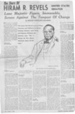 "The Story of Hiram R. Revels" article on this early Negro statesman and former slave.