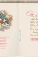 A Christmas card sent to Elizabeth McDuffie.