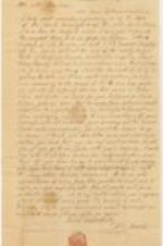 A letter to Seth Thompson from John Brown regarding a trip to Buffalo and the sale of goods. 2 pages.