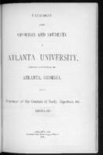 Catalogue of the Officers and Students of Atlanta University, 1890-91