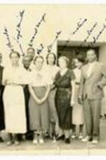 Written on verso: Members of a cast from the play "He Coached".