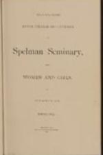 Catalog of Spelman Seminary 1891-1892