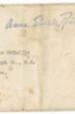 An envelope addressed to Elizabeth McDuffie sent from Eleanor Roosevelt.