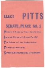 A campaign flyer for Lucious H. Pitts.