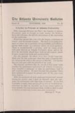 The Atlanta University Bulletin (newsletter), s. II no. 25: November 1916