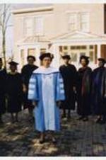 Group portrait of Dr. Audrey Forbes Manley and faculty at her inauguration.