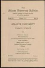 The Atlanta University Bulletin (catalogue), s. III no. 25: Summer School, March 1939