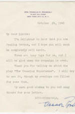 Letter from Eleanor Roosevelt to Elizabeth McDuffie wishing her good health.