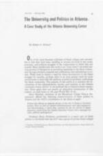 This journal article, titled "The University and Politics in Atlanta: A Case Study of the Atlanta University Center", authored by Robert A. Holmes, discusses the engagement of black colleges and universities in the social, economic, and political struggles of their communities. It addresses the criticism that these institutions remain detached from community issues by focusing on the Atlanta University Center (AUC) example. The article primarily examines the involvement of AUC's administrators, faculty, and students in the political life of Atlanta's black community during the post-World War II era. It highlights the need for practical engagement in addition to scholarly research and explores the dynamics of AUC's interaction with the local political landscape. The article acknowledges the limitations of a comprehensive analysis due to space constraints and focuses on the specified historical period. 18 pages.