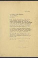 Request for interview with Mrs. John Hope and First Lady Roosevelt. 1 page.