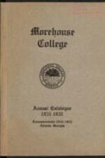 Morehouse College Annual Catalogue, 1931-1932