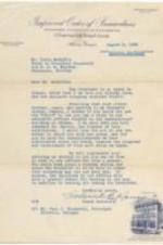 A letter to Irvin McDuffie asking if President Franklin Roosevelt could visit the offices of the Improved Order of Good Samaritans on a visit to Athens, Georgia.