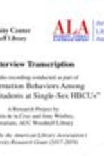 Information Behaviors Among LGBTQ Students at Single-Sex HBCUs, Interview Transcription, 8 of 9, 2017