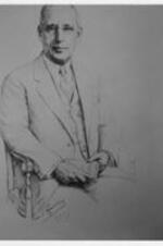 A drawing of Trevor Arnett. Written on recto: C. Thorten, 1929. Written on verso: Trevor Arnett