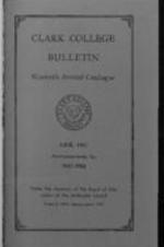 The Clark College Bulletin: Ninetieth Annual Catalogue, Announcements for  1957-1958
