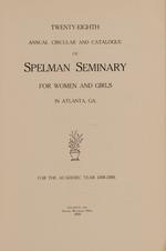 Spelman Seminary Catalog 1908-1909