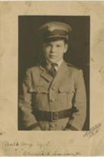 Portrait of Edward H. Inman, Jr. in a uniform. Written on recto: "Auld Lang Syne." Edward H. Inman, Jr.