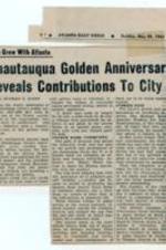 Newspaper clipping regarding the 50th anniversary of the Chautauqua Circle.